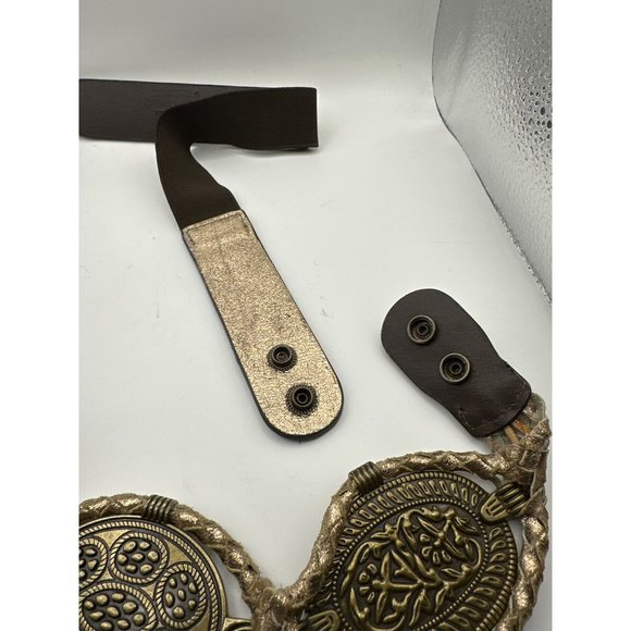 Chico’s brown metallic 38” snap close belt - Picture 3 of 5